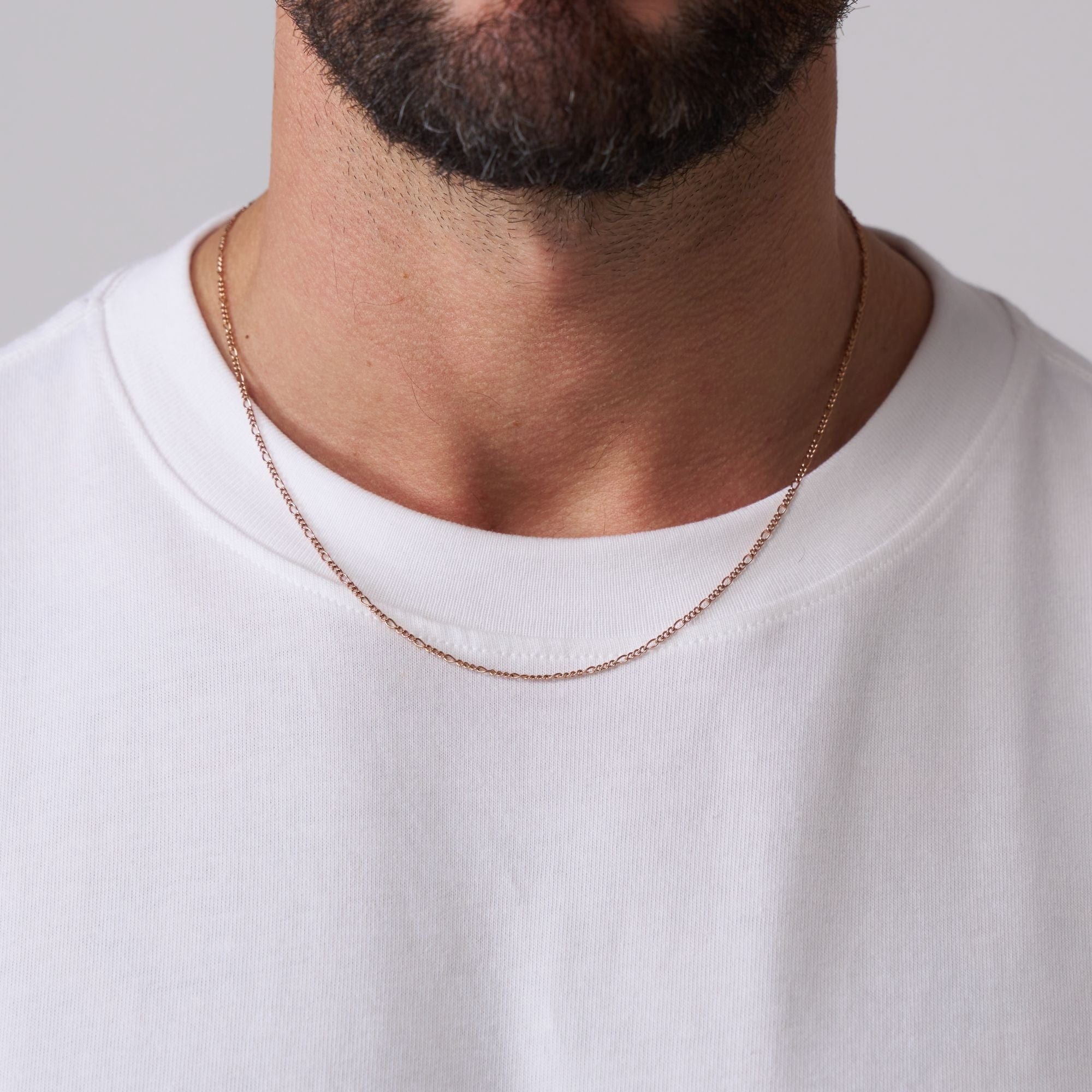 Round Figaro (Rose Gold) 2mm - Image 2